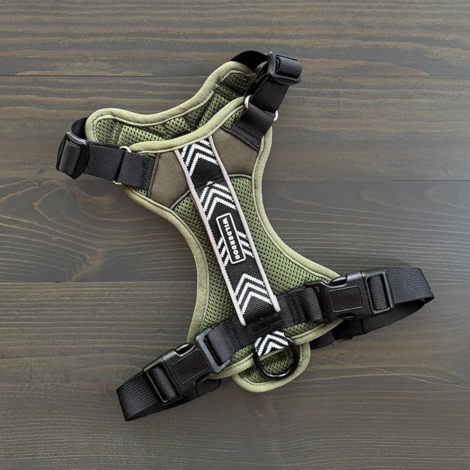 Wilderdog Lightweight Dog Harness with Reflective Straps - Small - Olive