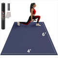 Large Exercise Mat for Home Workout,12‘x6’/10'x6'/9'x6'/8'x6'/7'x5'/6'x4' (7mm) Extra Thick Workout Mat, High-Density Gym Mat for Cardio, Jump Rope, MMA, Weights (Shoe-Friendly)