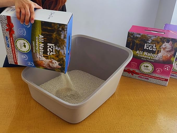 All Natural Clumping Cat Litter – Multiple Scents – Low Dust, Odor Control – (Aloe Vera) 18 lb - Surprise Toy Inside