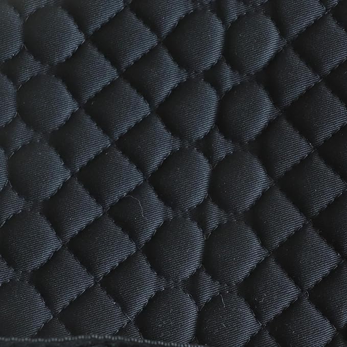 Woolous Dressage Saddle Pad, English Saddle Pad with Sheepskin Trim, Lambskin Wool Fleece Lining, Square Saddle Pad for Equestrian Riding, Comfortable & Shock Absorbing