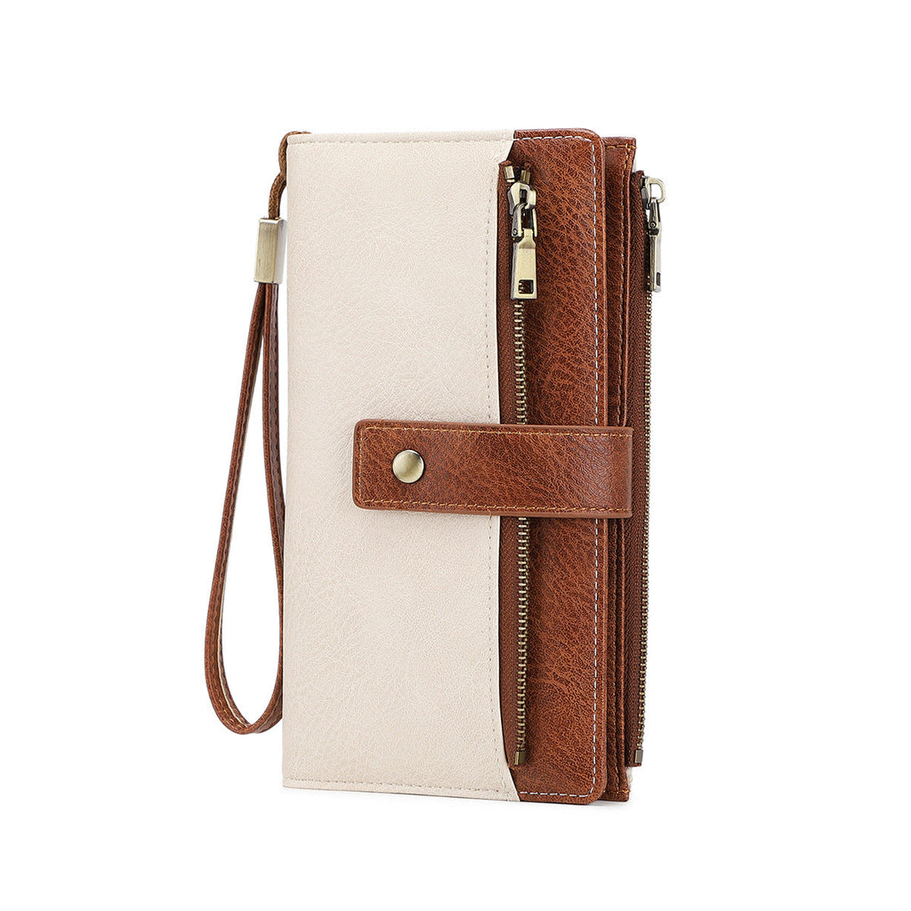 Anti-magnetic Womens Multi-Card Trifold Long Fashion Wallet