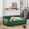 Dog Couch Bed, Mini Sofa for Dogs with Backrest and Armrest, Durable Pet Sofa with Soft Foam Cushion, Elevated Dog Couch Bed with Legs for Medium and Large Dogs, Emerald Green