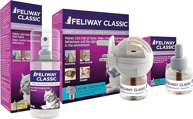 FELIWAY® Classic 30 Day Cat Calming Refill for Pheromone Diffuser, 48ml - Helps Reduce Common Signs of Stress in Cats & Kittens, Enhanced Calming