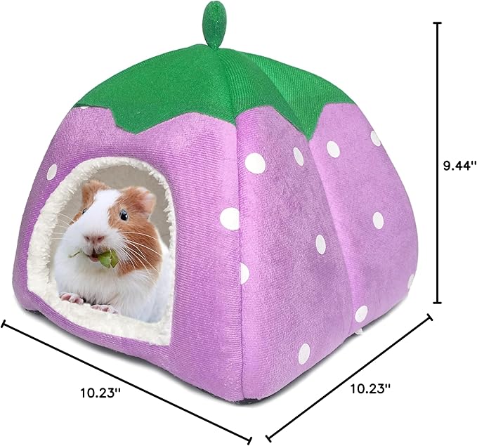 Guinea Pig Hideout Bed Rabbit House Cave Accessories Cozy Hide-Out for Bunny Hedgehog Ferret Chinchilla&Other Small Animals