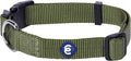 Blueberry Pet Essentials Medium Dog Collar in Military Green | Adjustable & Eco-Friendly Durable Nylon Strap | Classic Collar for Medium Dogs, Boy & Girl Pets