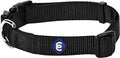 Blueberry Pet Essentials Small Dog Collar in Black | Adjustable & Eco-Friendly Durable Nylon Strap | Classic Collar for Small Dogs, Boy & Girl Pets