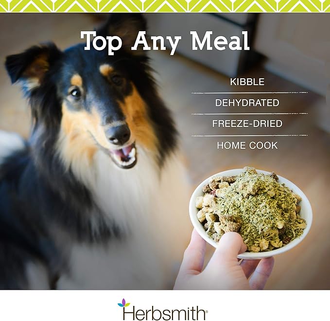 Herbsmith Kibble Seasoning – Freeze Dried Beef – Dog Food Topper for Picky Eaters - 4.5oz