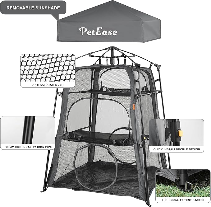 Cat Tower Tent,Outdoor Patio Cat Enclosures with Breathable Mesh,Indoor Playpen Portable Exercise Tent