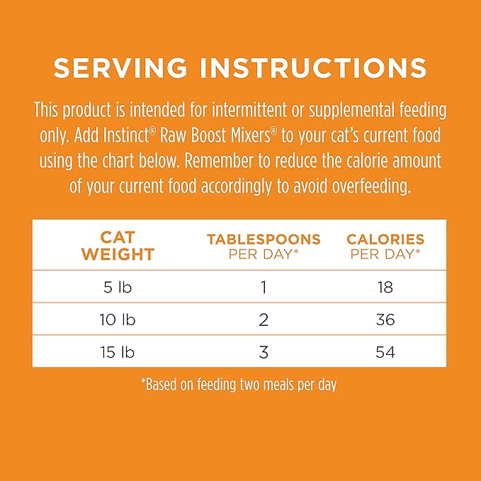 Instinct Raw Boost Mixers, Freeze Dried Cat Food Toppers with Functional Ingredients, Grain Free, Real Chicken - Digestive Health, 5.5 oz Bag