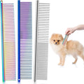 3 Pcs Stainless Steel Combs for Matted Hair - Grooming Clippers with Guide Combs for Removing Tangles and Knots in Long Haired Dogs and Cats