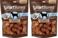 SmartBones Mini Bones with Real Peanut Butter 56 Count, Rawhide-Free Chews for Dogs (Pack of 2)