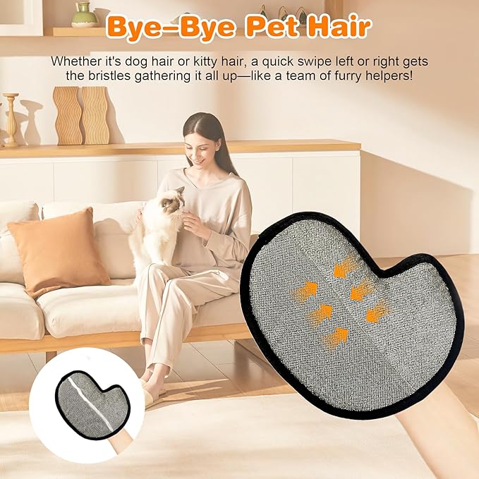 Pet Hair Removal Gloves, Electrostatic Pet Hair Remover Glove for Cats & Dogs