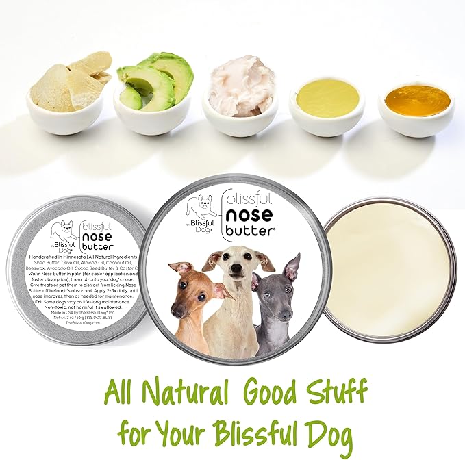 The Blissful Dog Italian Greyhound Unscented Nose Butter - Dog Nose Butter, 2 Ounce