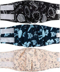CuteBone Male Washable Dog Diapers Belly Bands 3pcs a Pack DM05L