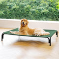 Elevated Dog Bed Raised Outdoor Dog Cot for Extra Large Dogs, Installation Requires No Tools, Frame with Washable Cooling Breathable Mesh Anti-Slip Feet, Indoor Pet Bed, Green, 48.8 Inches