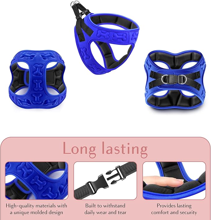 Comfort Fit Dog Harness Soft Padded No Pull Harness with Adjustable Buckles for Small Medium Large Dogs Step in Pet Vest with Easy Control Handle for Walking Jogging Running Training Dogs & Puppies