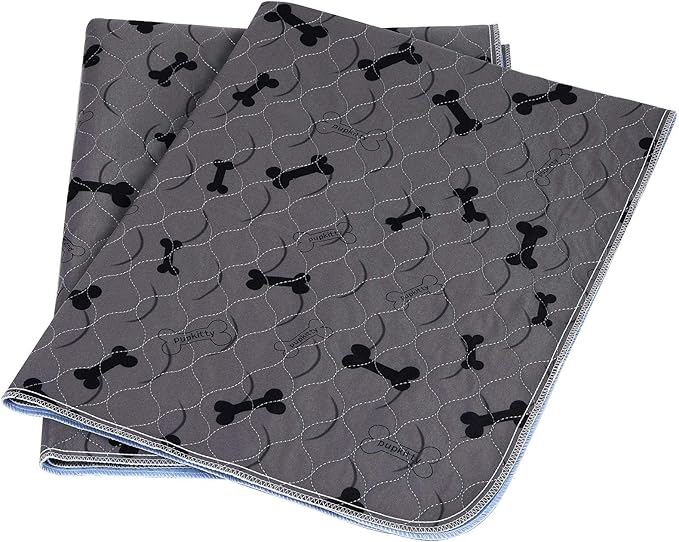 Washable Dog Pee Pads with Free Grooming Gloves,Non Slip Dog Mats with Great Urine Absorption,Reusable Puppy Pee Pads for Whelping,Potty,Training,Playpen