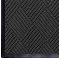 M+A Matting WaterHog Diamond | Commercial-Grade Entrance Mat with Rubber Border – Indoor/Outdoor, Quick Drying, Stain Resistant Door Mat (Charcoal, 4' x 8')