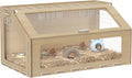 PawHut Hamster Cage with Acrylic Window & Openable Top, 39 inch Rat Cage with Air Vents for Dwarf Hamster, Guinea Pig, Rat, Gerbil, Oak