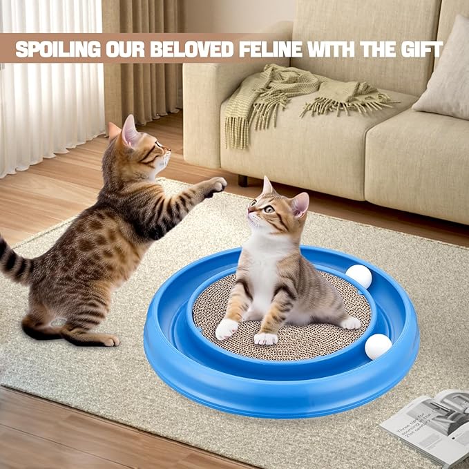 Cat Track Balls Replacement Track Balls for Turbo Round Scratcher Toy (4 pcs)