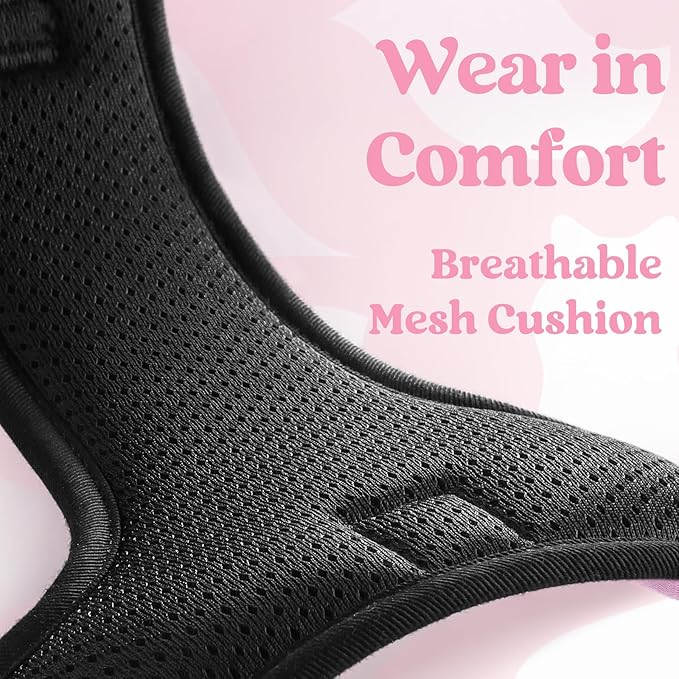 rabbitgoo Dog Harness for Large, No Pull Pet Harness with 3 Buckles, Adjustable Soft Padded Vest with Control Handle, Walking Reflective Pet Vest for Extra Large Dogs, Pink, XL