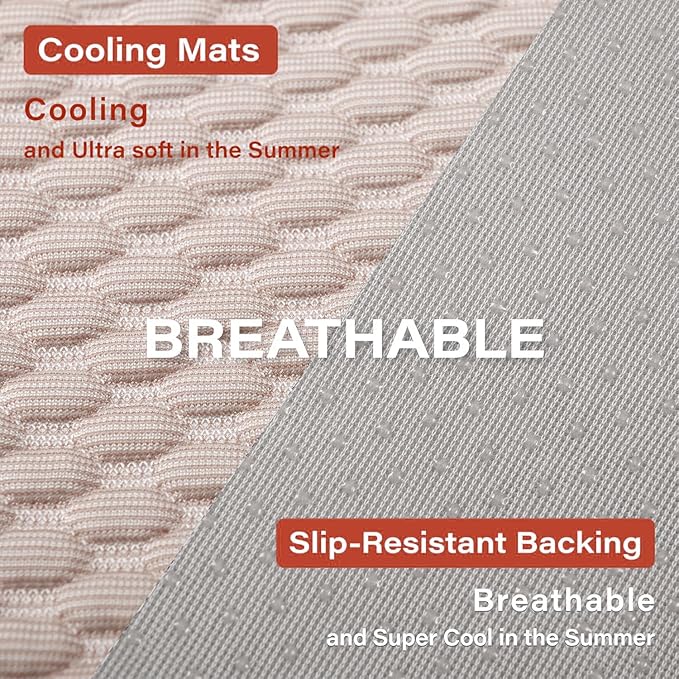 MICROCOSMOS Pet Cooling Mat & Sleeping Pad- Breathable Bubble Surface, EZ Clean. Keep Cooling for Pets, Kids and Adults in Summer.(Brown, 36" x 36")