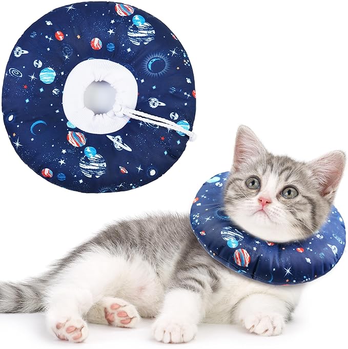 Kitten Cones After Surgery Extra Small Waterproof Cone Collar Soft to Stop Licking Neck Elizabethan Kitten e Collar for Recovery Wound Healing Safety xs Small Cat Donut Cone