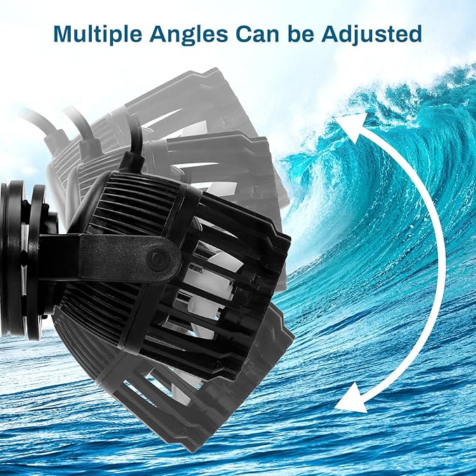 Submersible Pump, Aquarium Wave Maker for 20-60 Gallon Fish Tanks 2133 GPH Adjustable Circulation Pump with Controller and Magnet Suction Base Submersible Power Head Air Pump for Fresh Salty Water