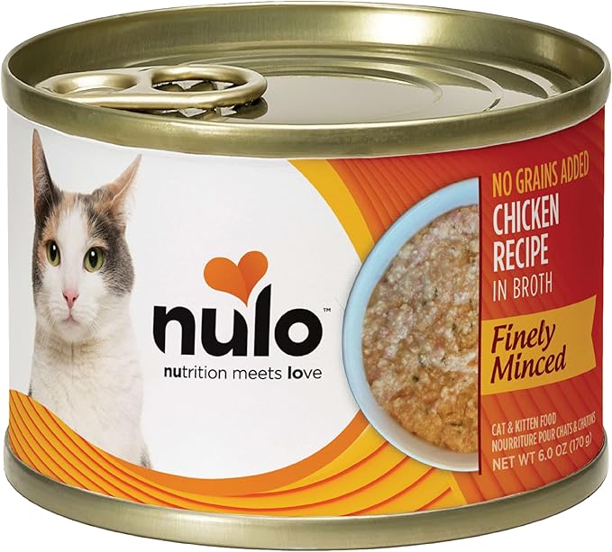 Nulo Finely Minced Chicken Flavor Wet Canned Cat Food, 6.0 Ounce (Pack of 8)