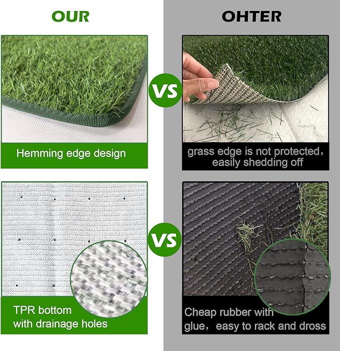 Artificial Grass Turf Pad for Dog Potty Training 22 x34 in (Replacement Grass)