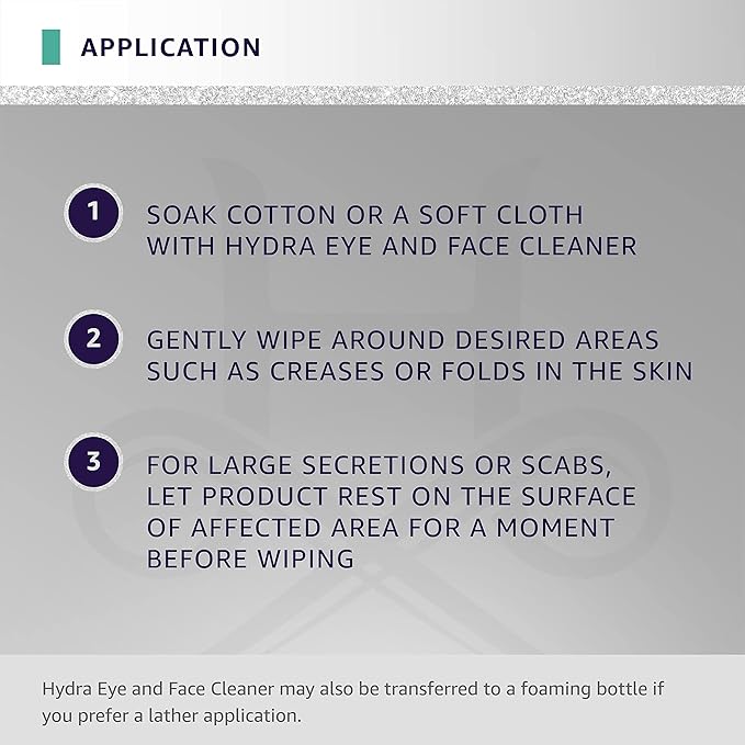 Hydra Professional Face and Eye Cleaner for Dogs and Cats, No-Rinse Pet Cleaner for All Breeds and Coat Types