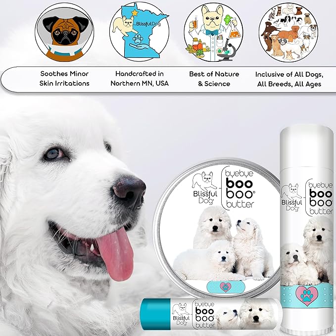 The Blissful Dog 8 oz TIN Great Pyrenees Booboo Butter