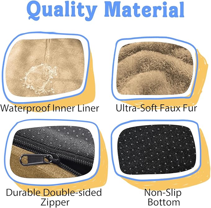 Orthopedic XL Large Dog Bed - Removable Bolster & Waterproof Washable Cover for Pet Extra Large Bed with Foam Support Non-Slip Bottom Dog Beds