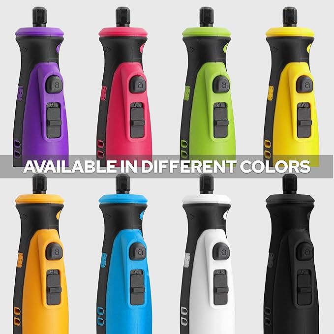 Diamondg Cordless Dog Nail Grinder with Quiet Sound & LED Tip for Large & Small Dogs, 4hrs. Runtime, 2 Bits Included, Yellow