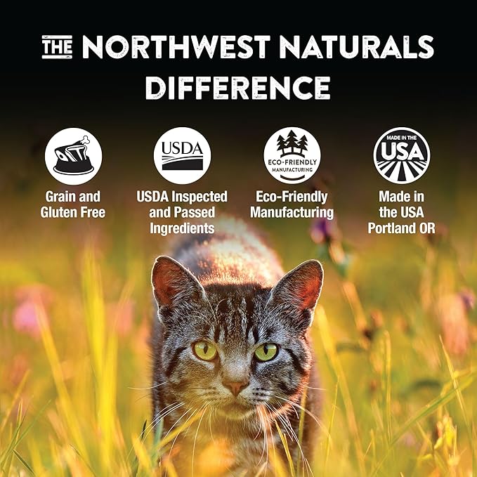 Northwest Naturals Freeze-Dried Beef & Trout Cat & Kitten Food, Bite-Sized Nibbles, Healthy, Limited, Human-Grade Ingredients, All-Natural, High-Protein Raw Diet, Complete & Balanced, Grain-Free 11 oz