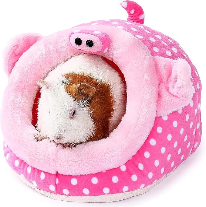 JanYoo Animal Bed Guinea Pig Accessories Cage Habitat Toy Hideout House Washable