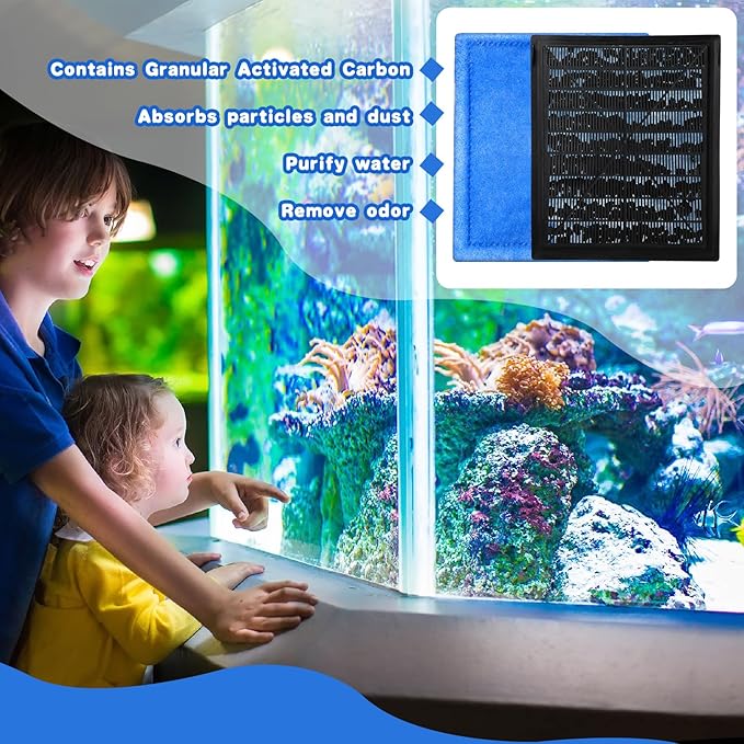 Preboun 24 Pcs Aquarium Filter Cartridge Compatible with AquaTech EZ Change #3 Fish Tank Filter Cartridge Compatible with AquaTech 30-60/20-40 Gallon Fish Tank Power Replacement