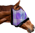 Kensington Fly Mask with Fleece Trim for Horses — Protects Face and Eyes from Flies and Sun Rays While Allowing Full Visibility — Breathable and Non Heat Transferring, Medium, Lavender Mint