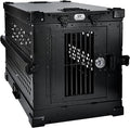Heavy Duty Fully Collapsible Powder-Coated Aluminum Dog Crate - Small (Black)