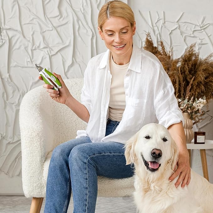 Dog Nail Clippers with Safety Guard - Pet Nail Clippers for Medium and Small Breed - Protective Nail Cutter, Safe Claw Trimmer, Ergonomic Toenail Scissors - Ebook Guide