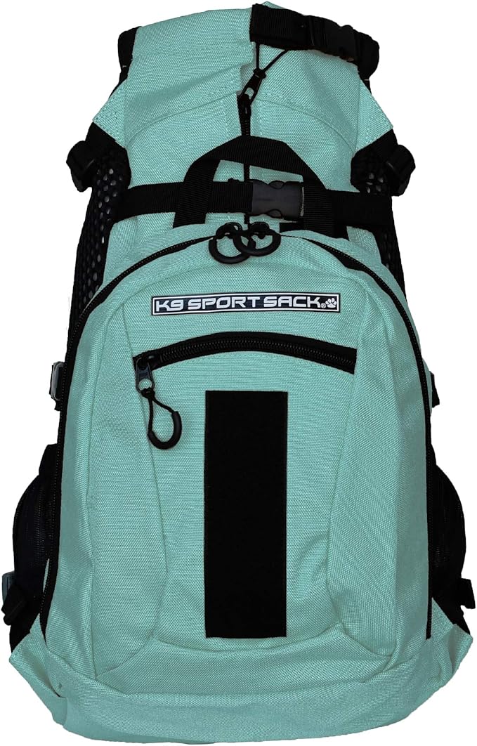 K9 Sport Sack Plus 2 - Small, Summer Mint - Ideal for Dogs 13-16” Long - Adjustable, Backpack-Style Carrier with Multi-Functional Storage Pack, Thick Shoulder Straps & Padded Back Panel