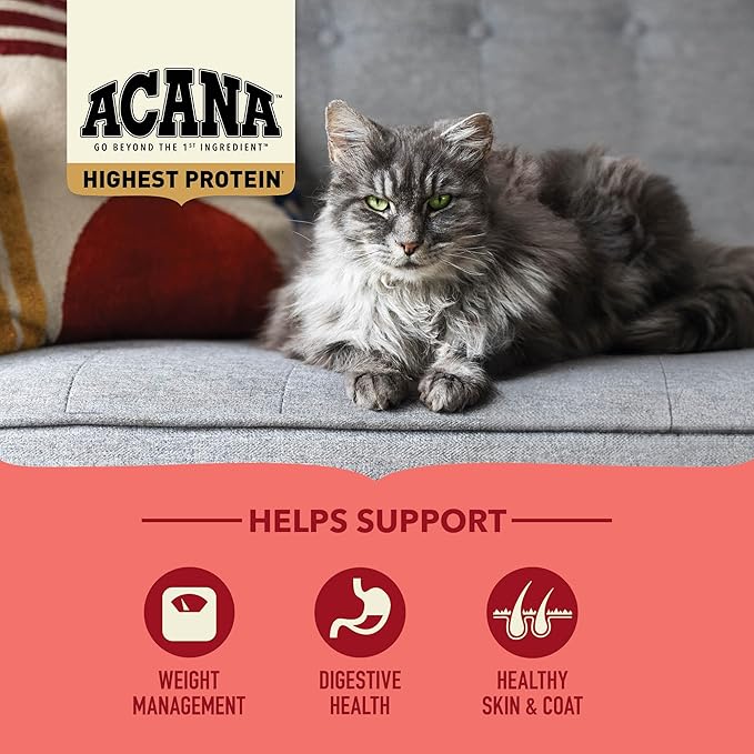 ACANA Highest Protein Dry Cat Food Indoor Cat Food Recipe 4lb Bag