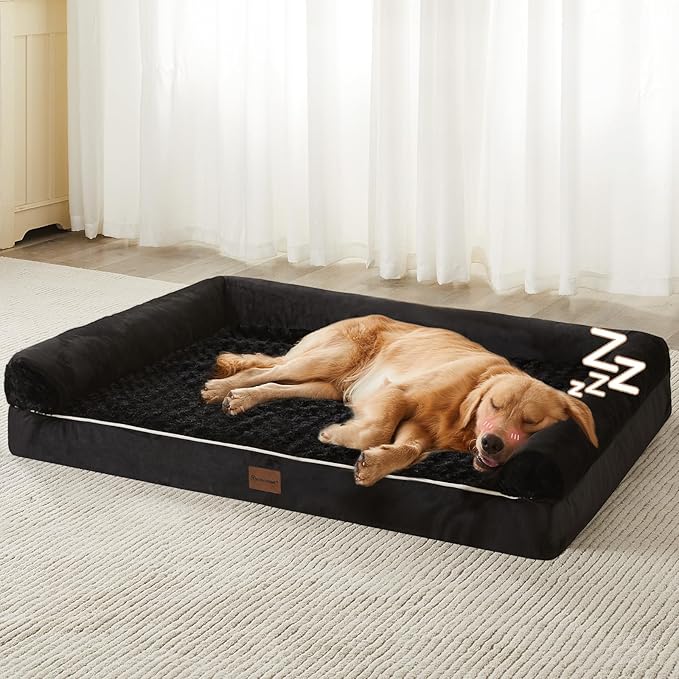 BFPETHOME Dog Beds for Large Dogs, Orthopedic Dog Bed for Medium Large Dogs,Big Waterproof Couch Pet Bed with Removable Washable Cover
