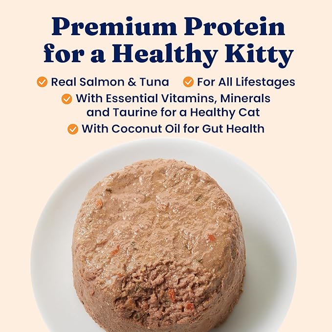 Solid Gold Tropical Blendz Salmon Pate in Coconut Oil - Nutrient-Rich Wet Cat Food for All Life Stages, 16 Pack