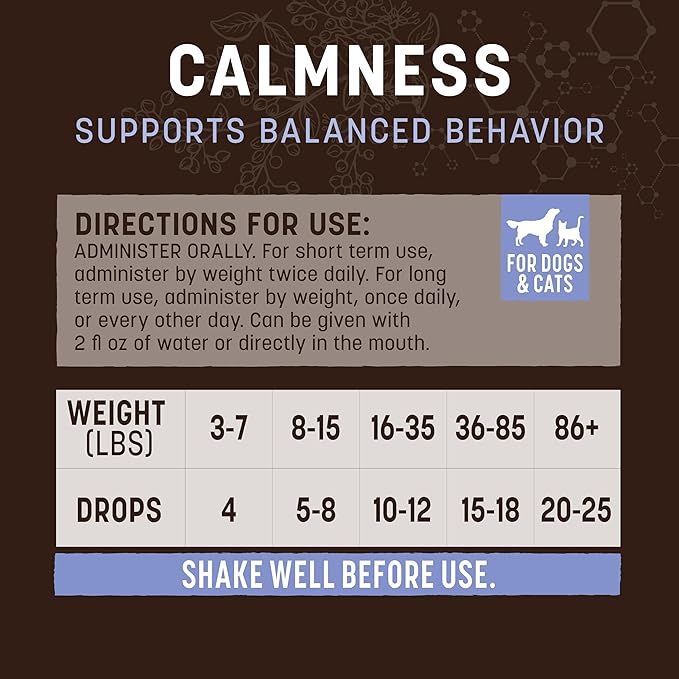 Earth Animal Herbal Remedies | Calmness | 2 fl oz
