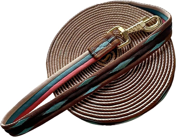 Premium Horse Training Lunge Line with Alloy Trigger Buckle for Accurate Equestrian Training of 26 Foot (8 Meters)