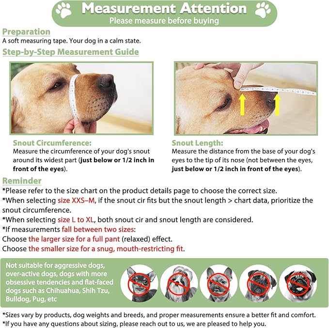 Mayerzon Dog Muzzle, Patented Soft Mesh Muzzle for Small Medium Large Dogs for Scavenging Biting Licking and Chewing, Allows to Pant and Drink (XXS, Black)