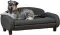 Paws & Purrs Multi-Cat Sofa Elevated Pet Bed for Indoor Cats Raised Cats Couch with Removable Washable Mattress Cover for Kittens, Dogs - 35.5" Wide, Gray