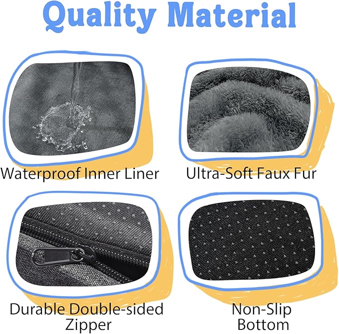 Large Orthopedic Dog Bed Washable - XL Dog Couch Sofa - Four Sides Dogs Beds Waterproof Non-Slip for Large Sized Dogs