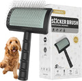 Dog Slicker Brush for Poodles,Doodles,Goldendoodles Grooming Fluffy Shedding Tangles Mats Knots Easy and Quick Best Dog Slicker Brush for Long Thick Curly Coat Labradoodles Dematting.25mm(1'')